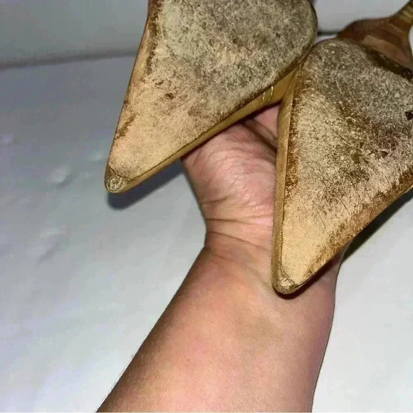 Sebastian Milano suede pointy toe slide on heels - Picture 7 of 8